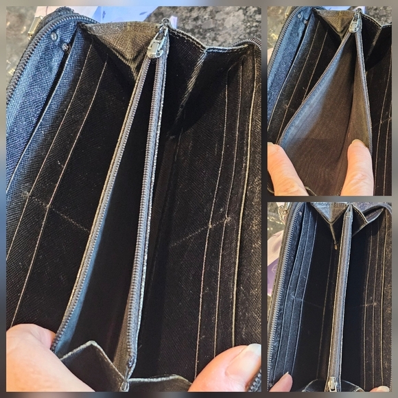 Prada Vintage Saffiano Leather Continental Zip Around Wallet w/Replaced Zip Pull - Picture 16 of 16